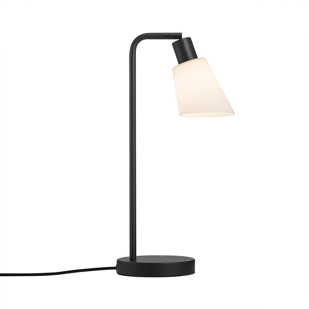 Lampe à poser tête d'éclairage orientable en verre, MOLLI noir, NORDLUX