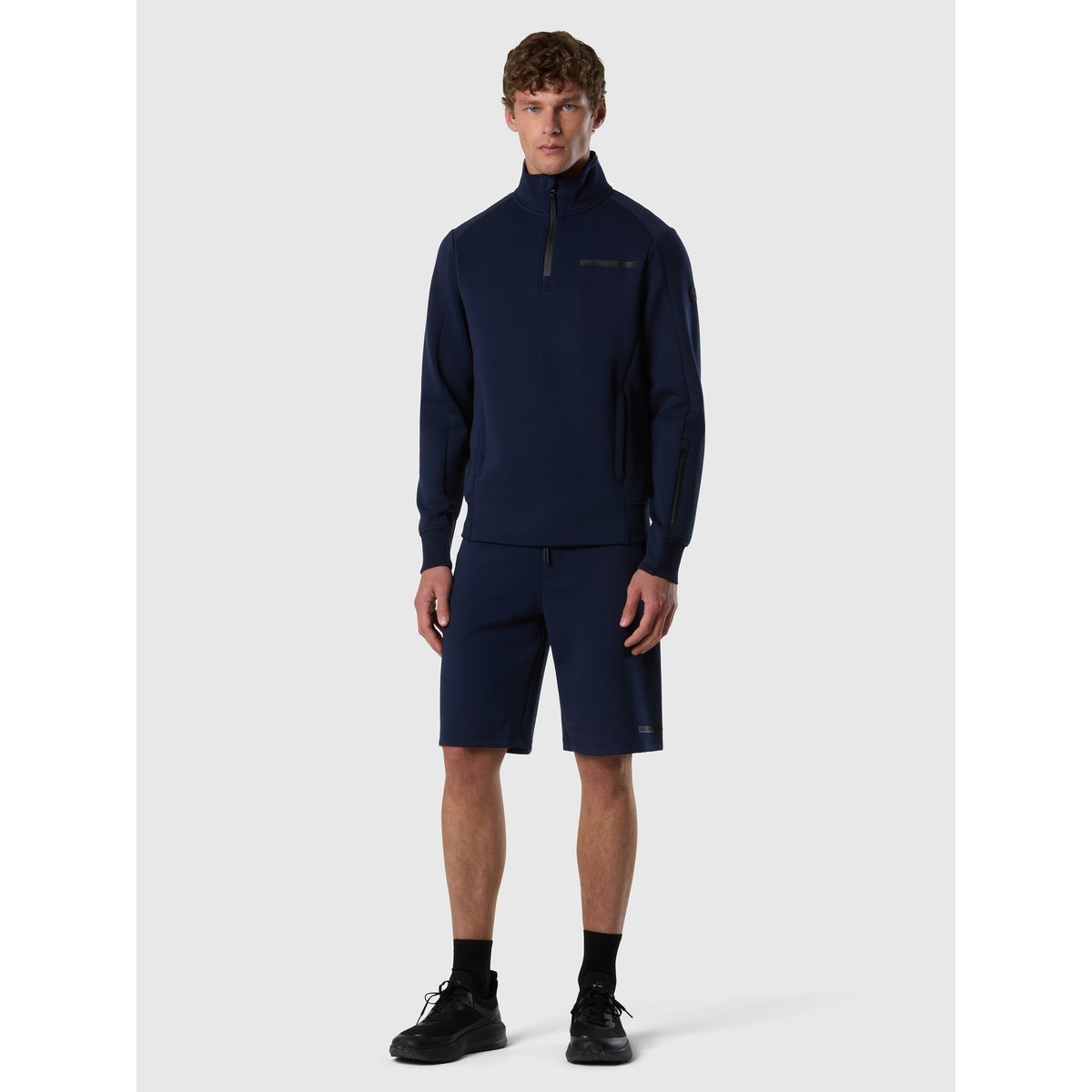 Sweat-shirt de plongée demi-fermeture bleu marine, NORTH SAILS