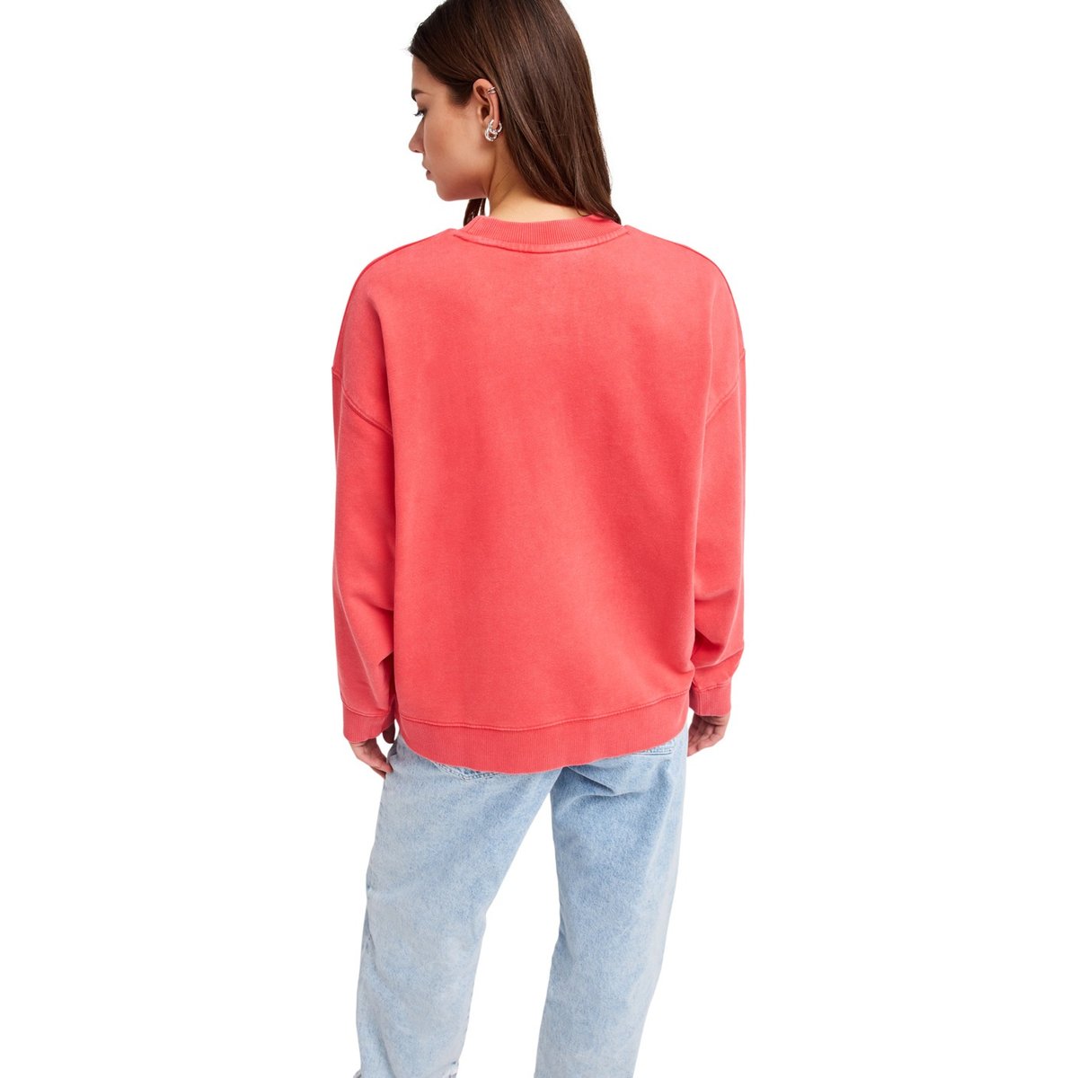 Sweat LINEUP TERRY. rouge hibiscus, ROXY