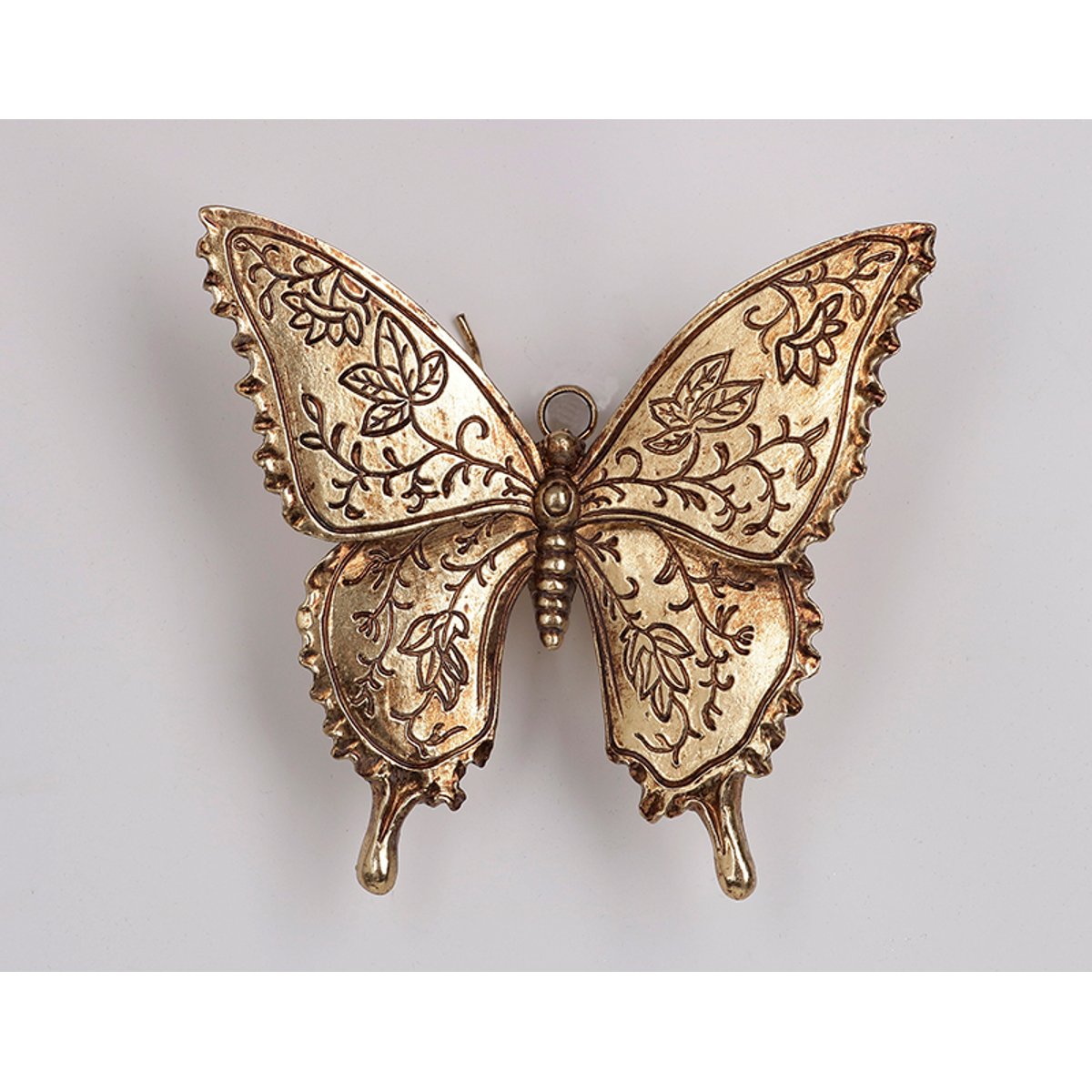 Lot de 2 déco murales papillons 14.2x13.3cm or, EMDE