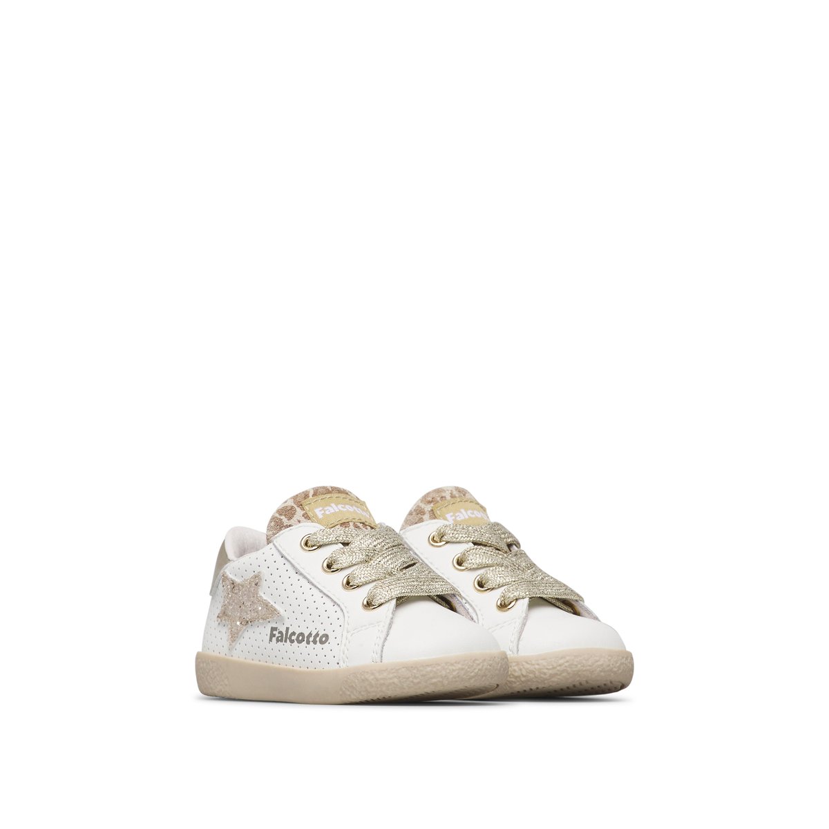 Baskets en cuir ALNOITE 2. blanc-platine-, FALCOTTO