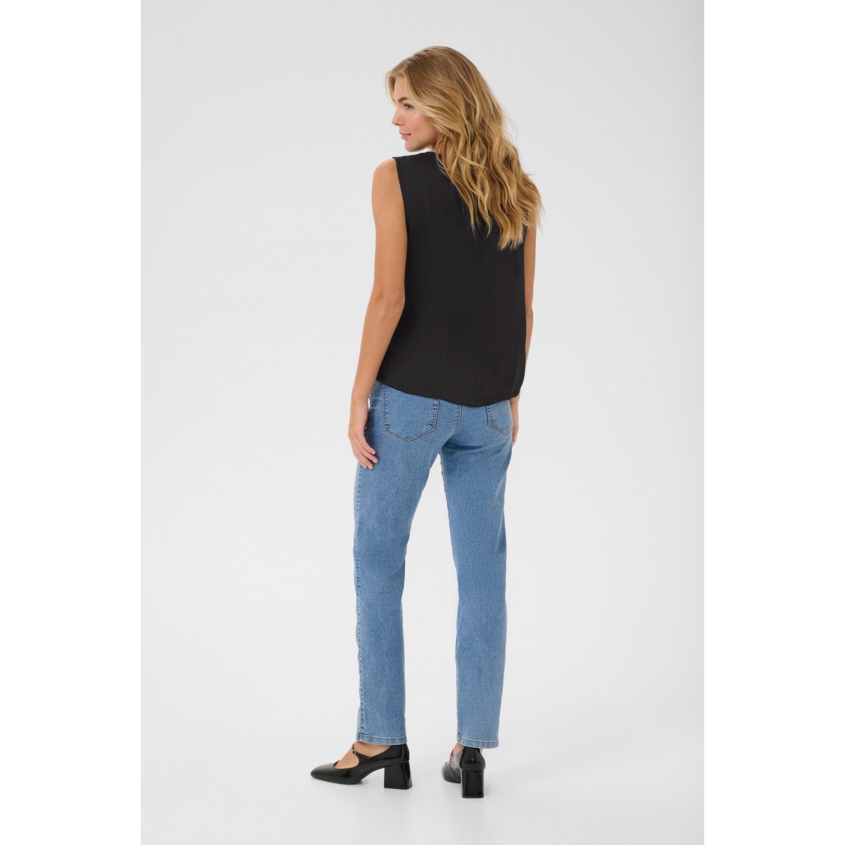 Blouse with long sleeve noir black, KAFFE