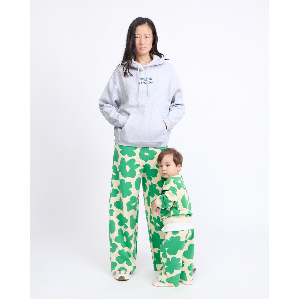 Sweat en coton bio maxi imprimé  - Lucky vert, EMOI EMOI