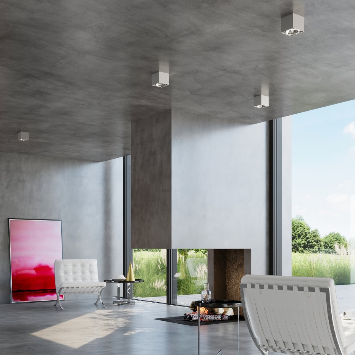 Plafonnier Aluminium Gris GU10/ES111 1 Blake gris, EDEN