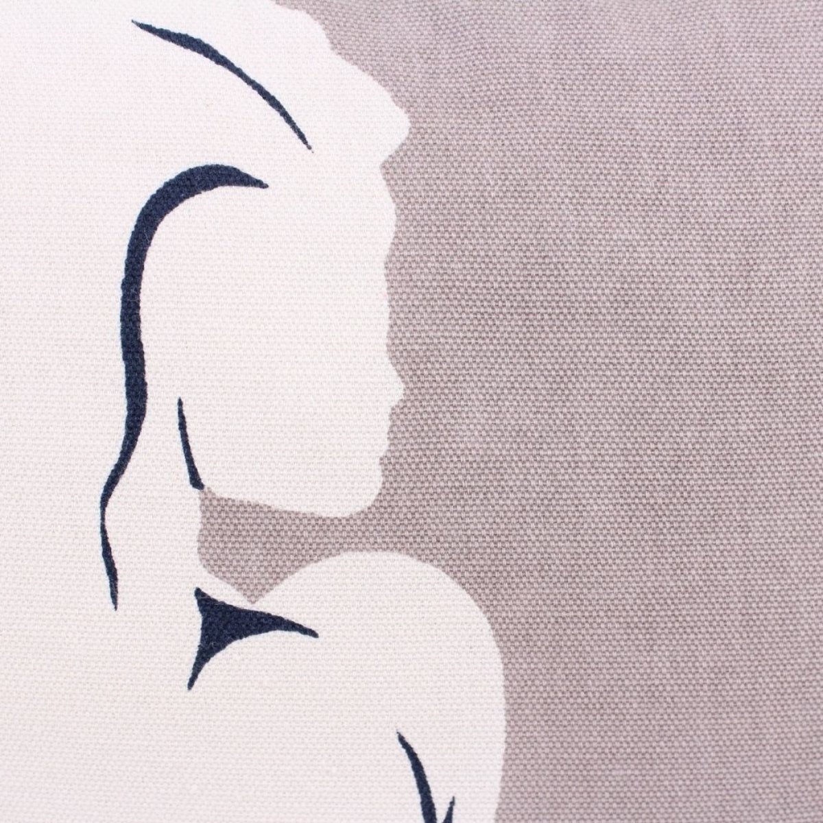 Coussin imprimé femme 40x40cm gris, ORNAMI
