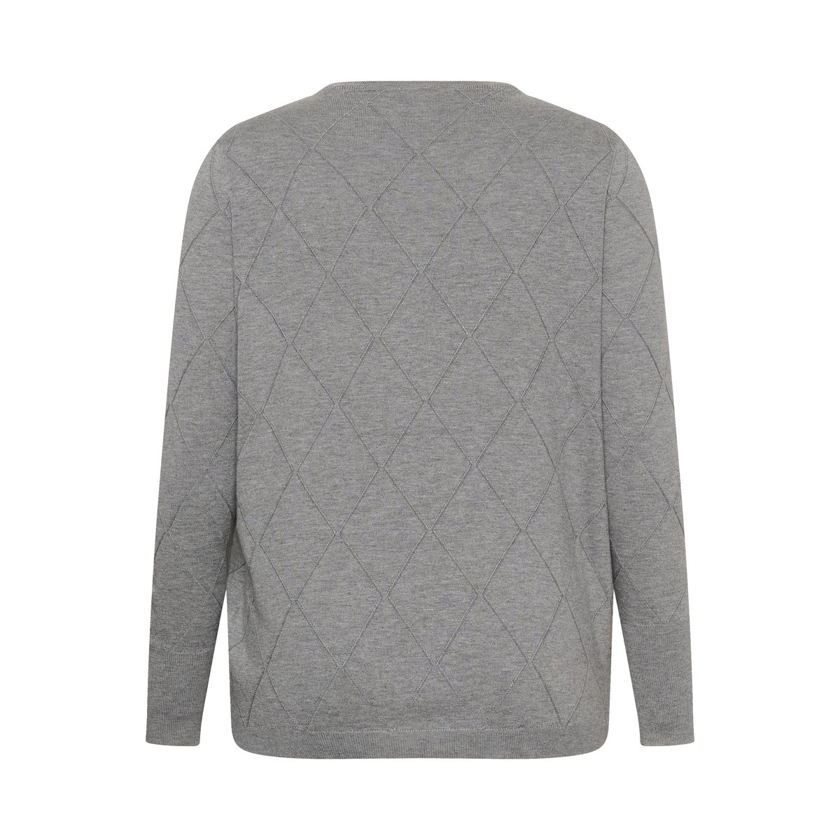 Pullover tricoté gris grey melange, KAFFE CURVE