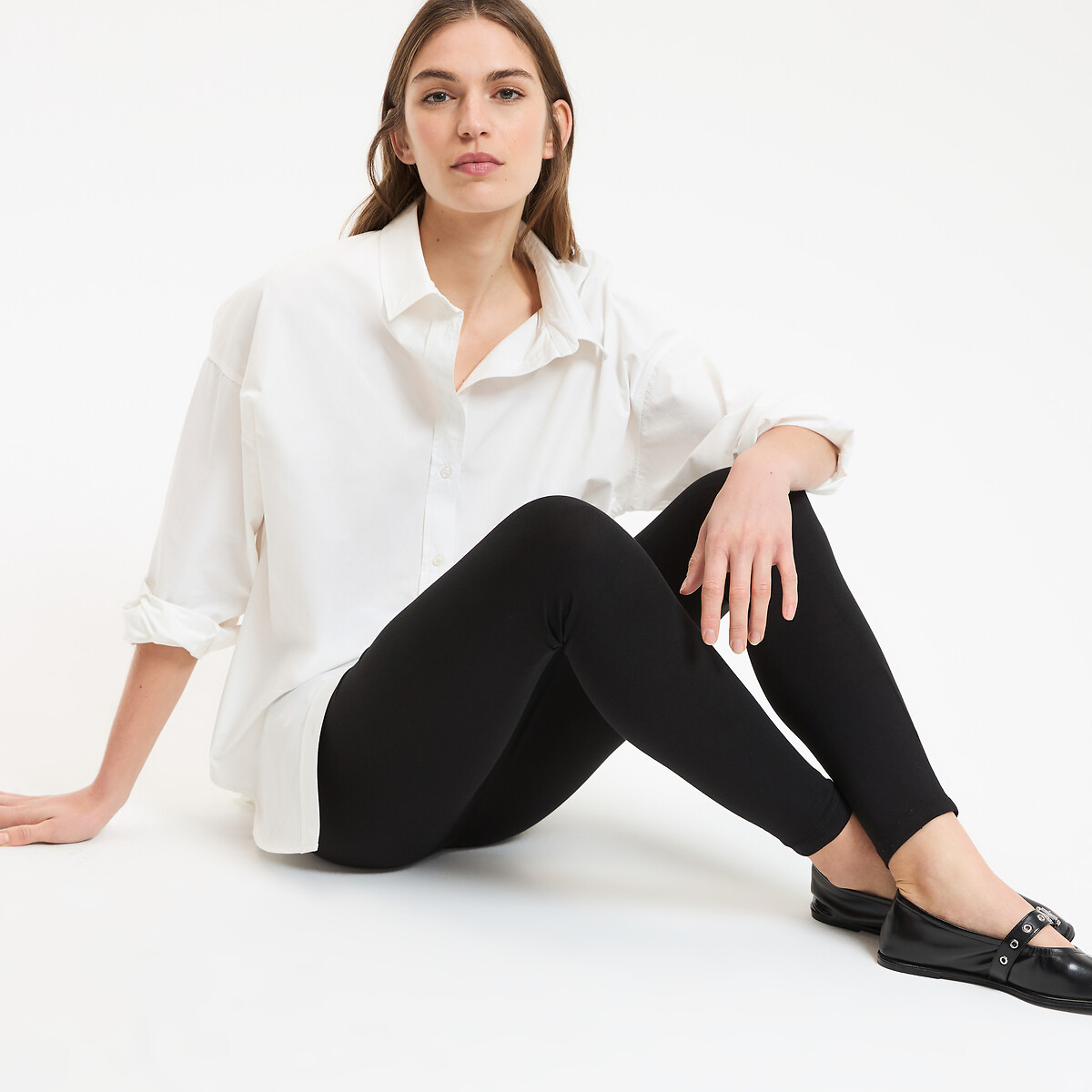 Legging long, taille haute noir, LA REDOUTE COLLECTIONS