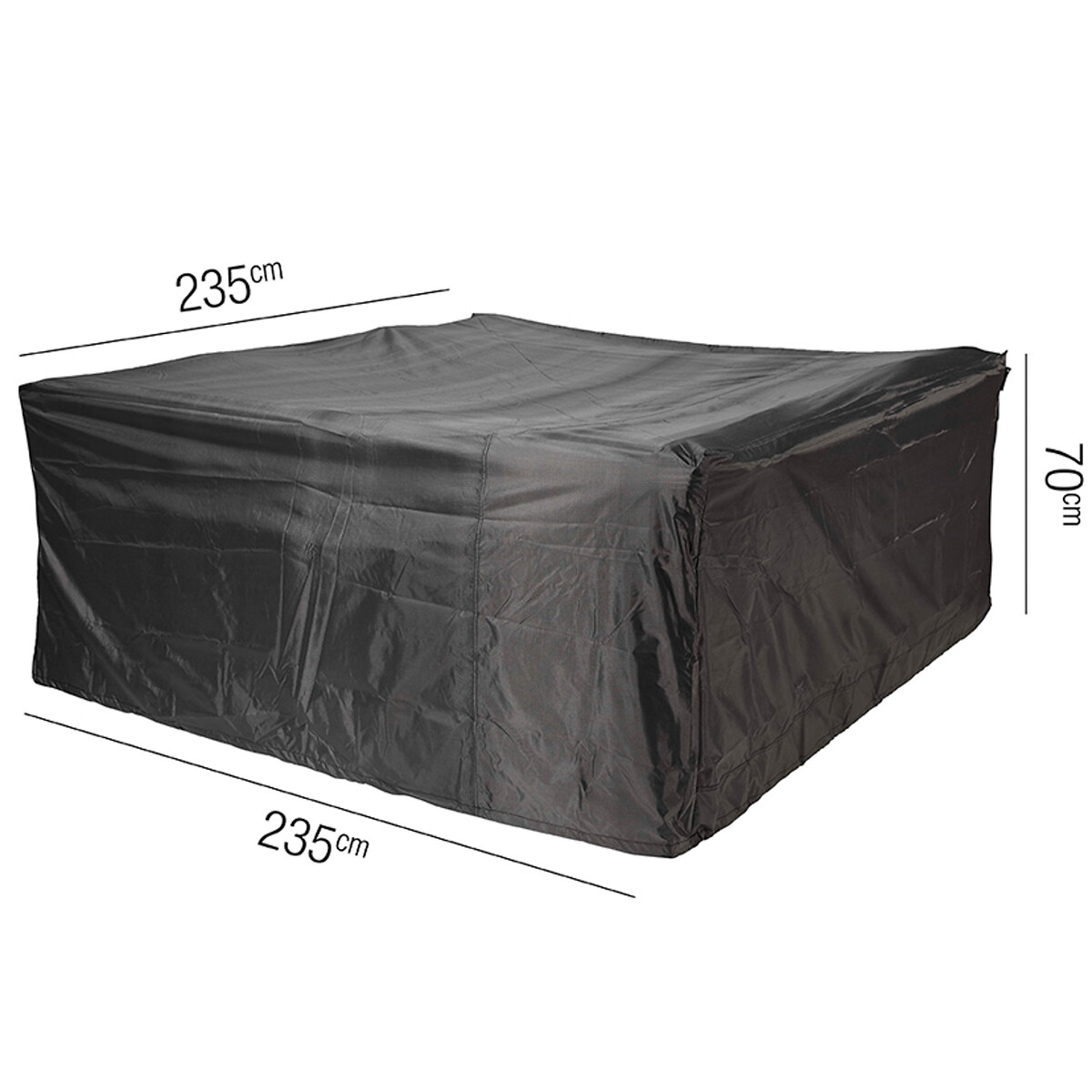 Garden Square Lounge Set Cover 235x235cm grey, AEROCOVER