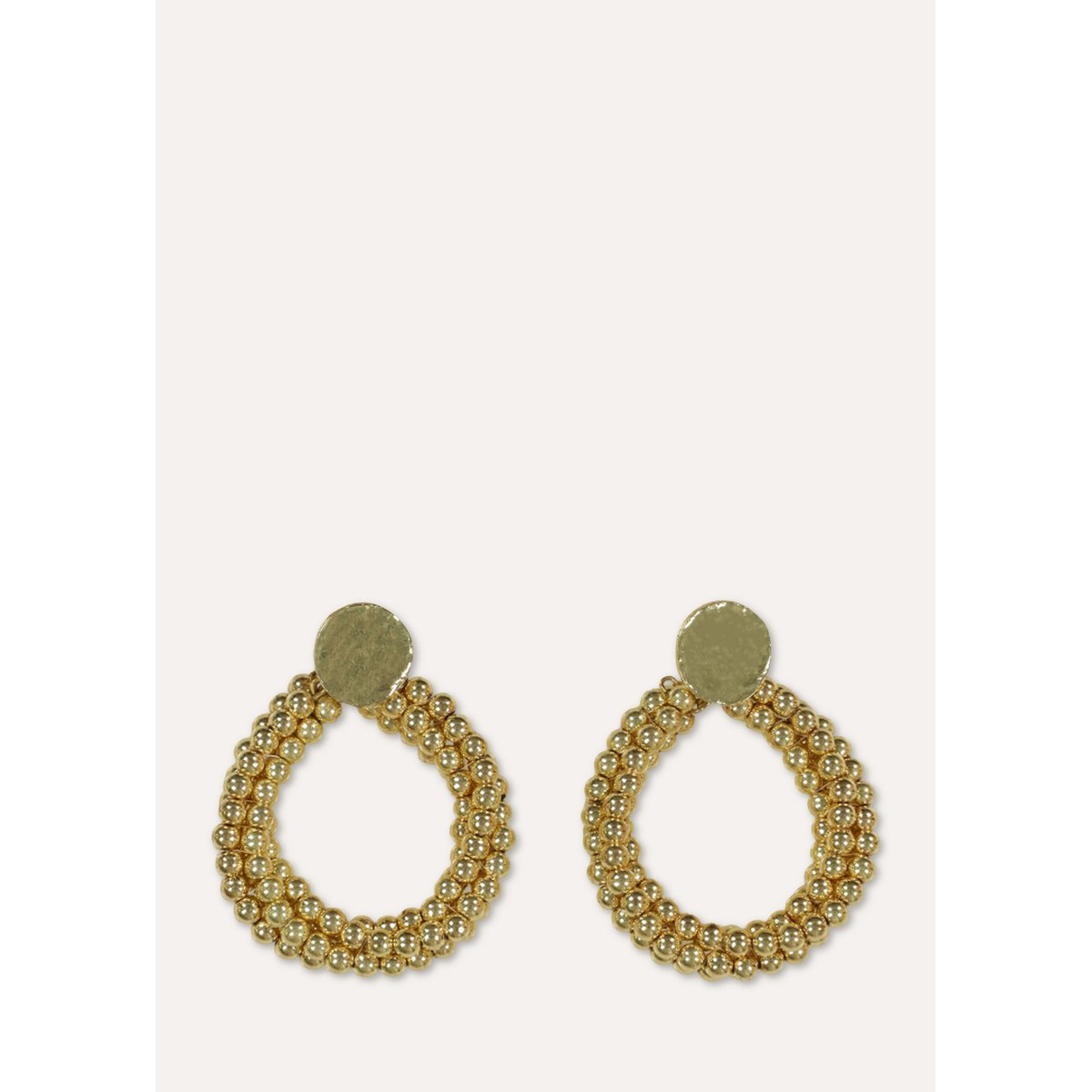 Boucles d'oreilles pendantes à perles light gold, LA FEE MARABOUTEE