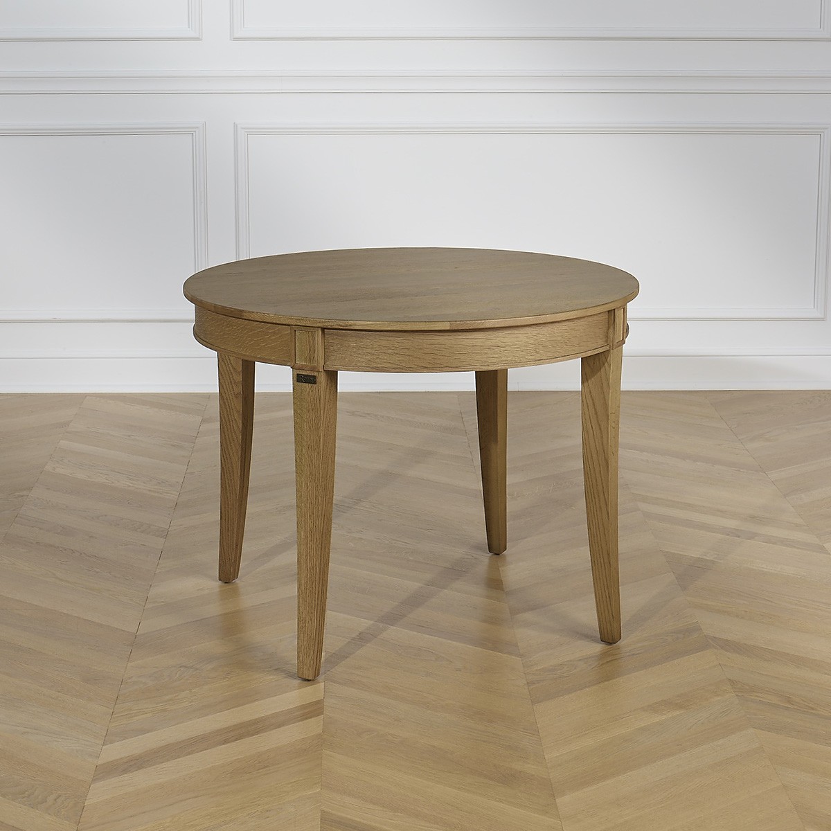 Table ronde en chêne 4 couverts HAUSSMANN beige, ROBIN DES BOIS