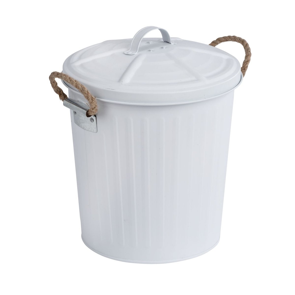 Poubelle de salle de bain design rétro GARA blanc, WENKO