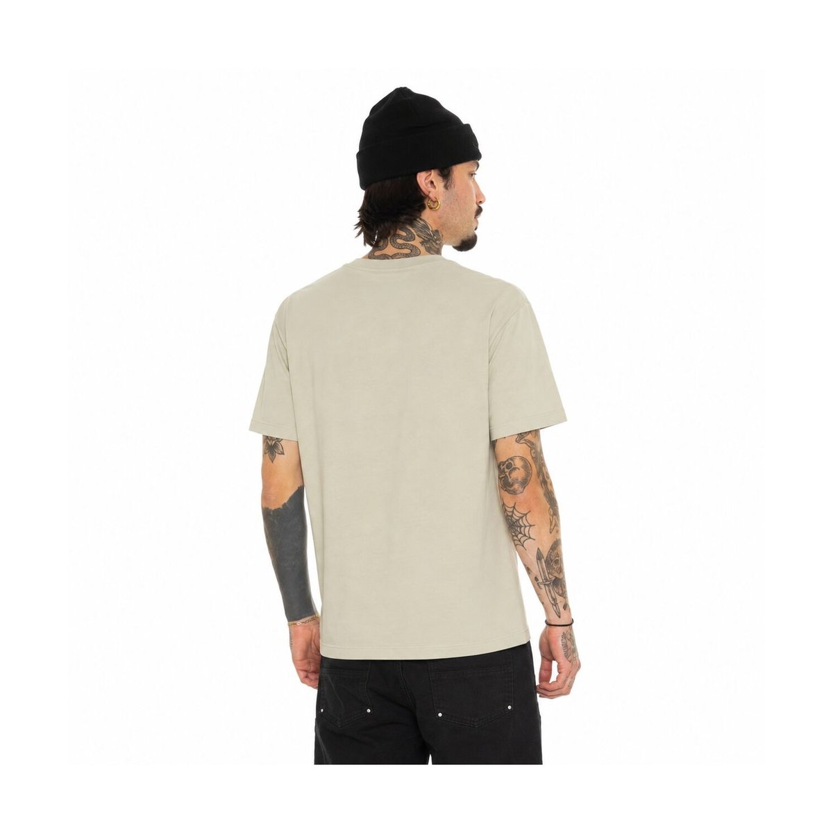 Tee shirt coton LOG beige/noir, VON DUTCH