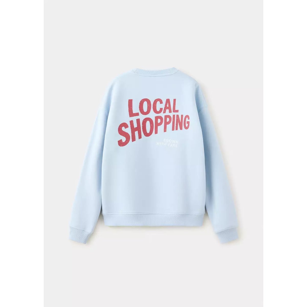 Sweat-shirt coton détails brodés bleu ciel, MANGO KIDS