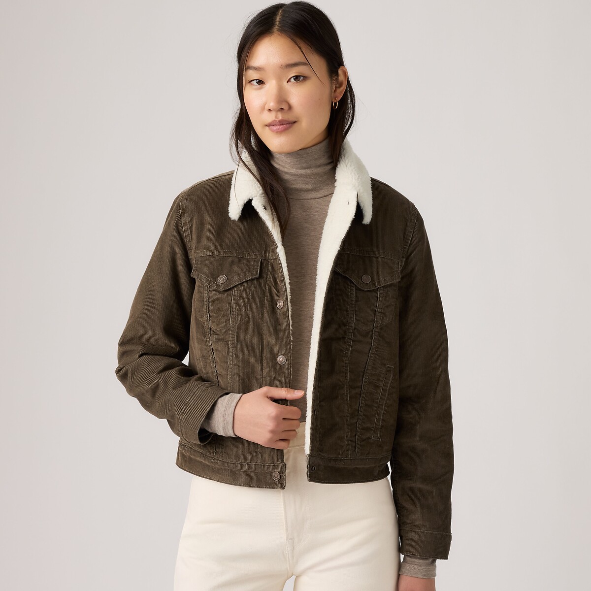 Veste en velours Original Sherpa Trucker marron, LEVI'S