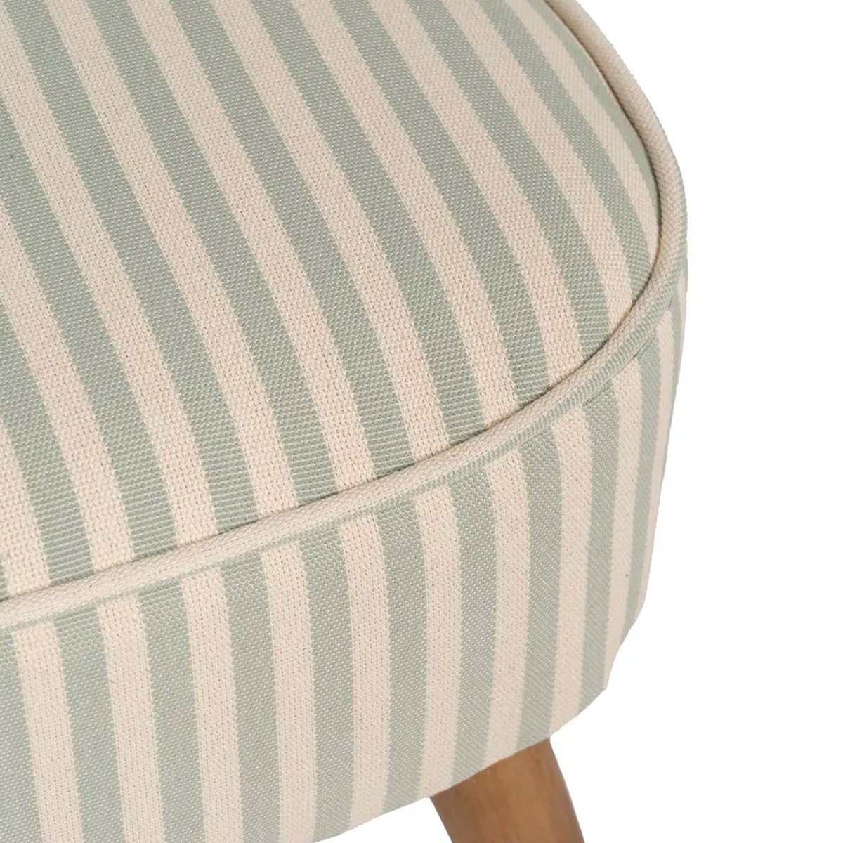 Fauteuil crapaud beige rayures vertes 54x64x73cm vert, WADIGA