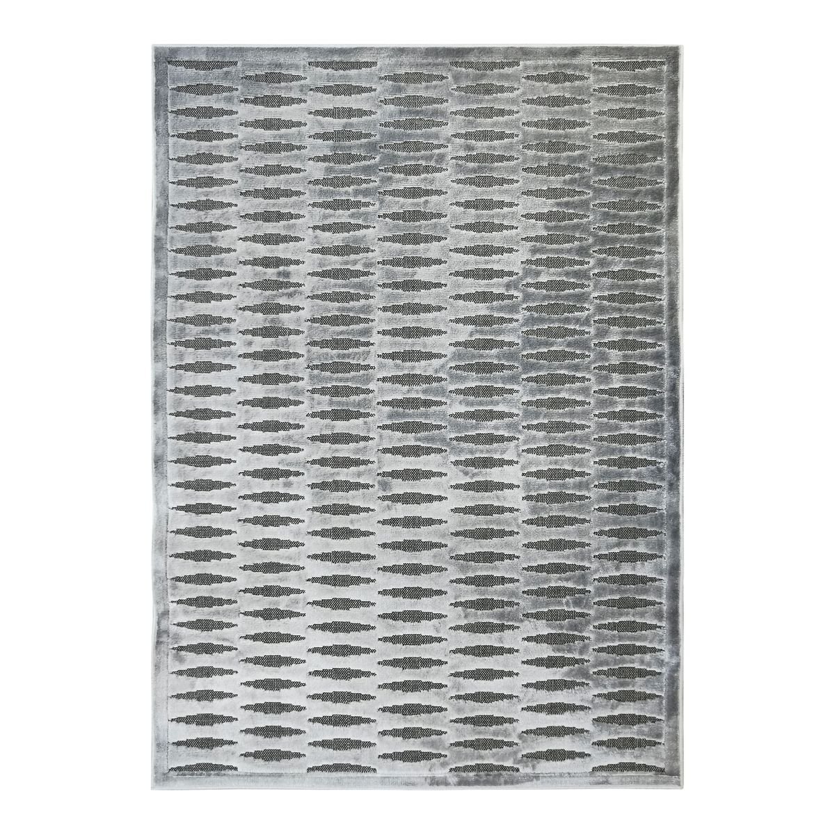 Tapis avec relief motif horizontal EMPRISE HORIZONTAL gris, THE DECO FACTORY