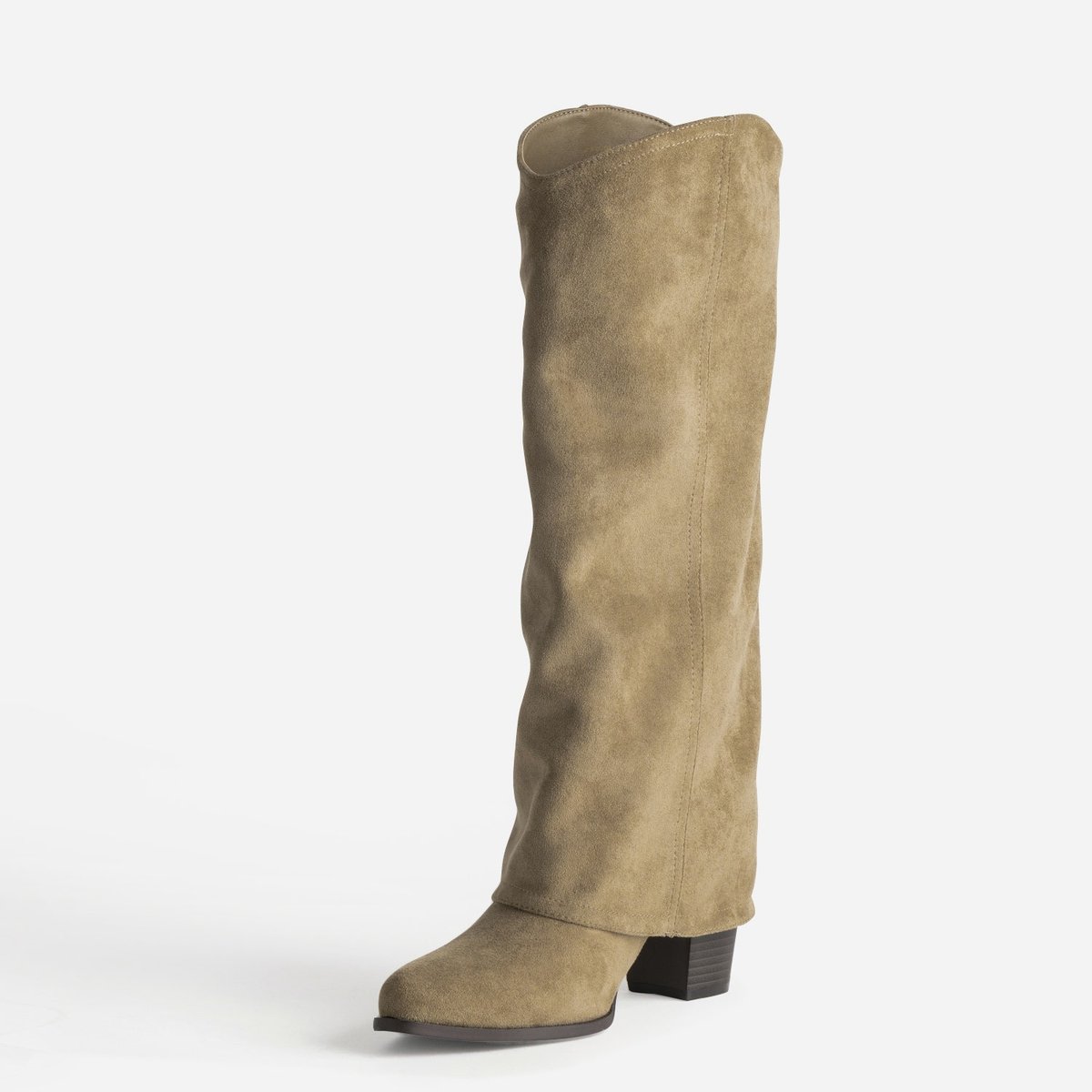 Botte À Talon en cuir MINA. taupe, ERAM