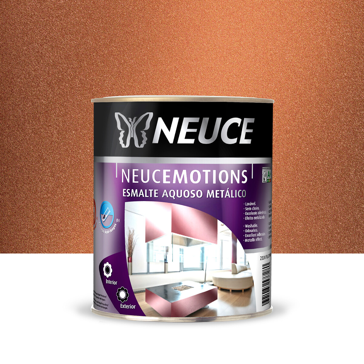 Esmalte aquoso metálico Neucemotions Copper (750ml), NEUCE bronze, NEUCE