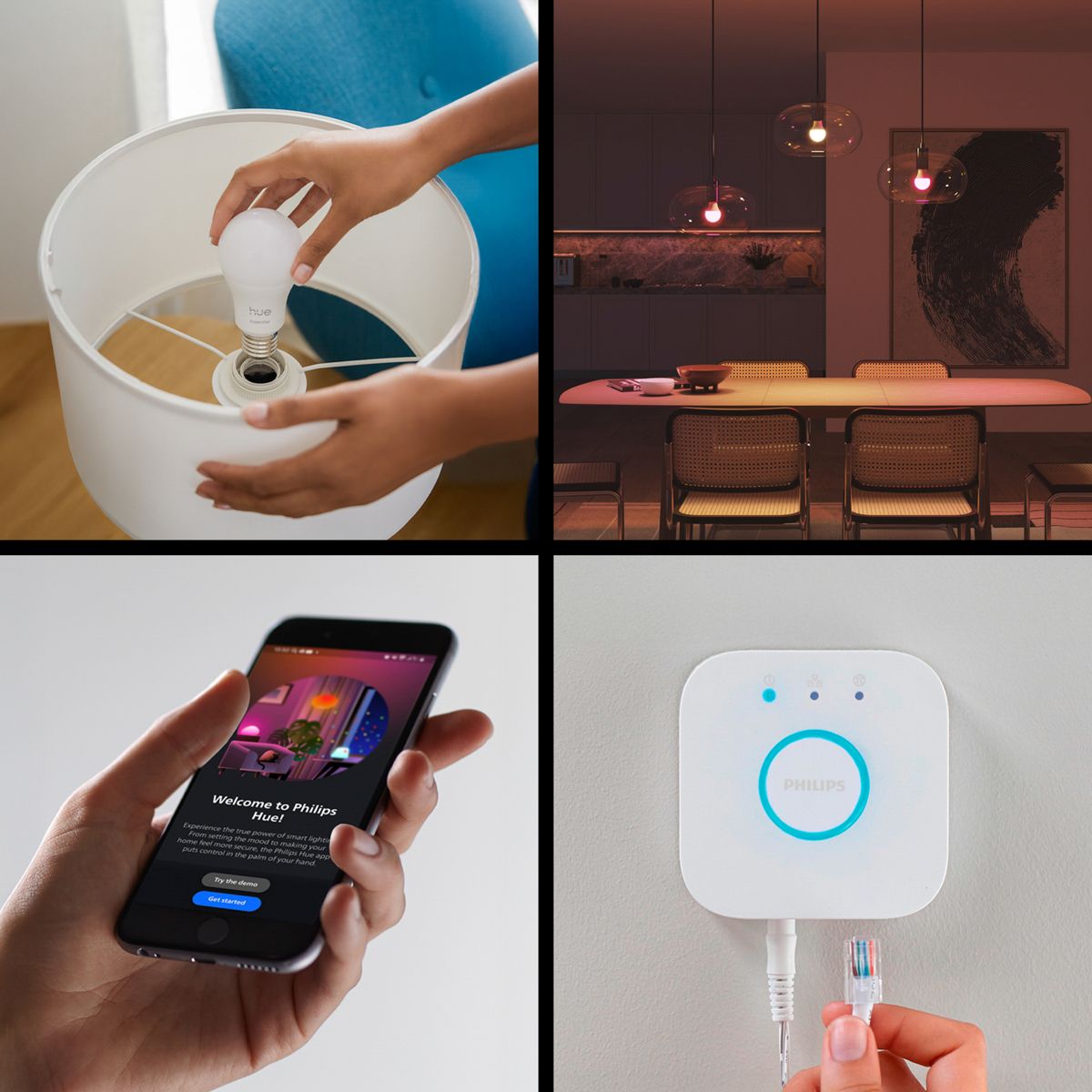 Pack Essential-3/E27 White&Color A.+pont v2 couleur unique, PHILIPS HUE