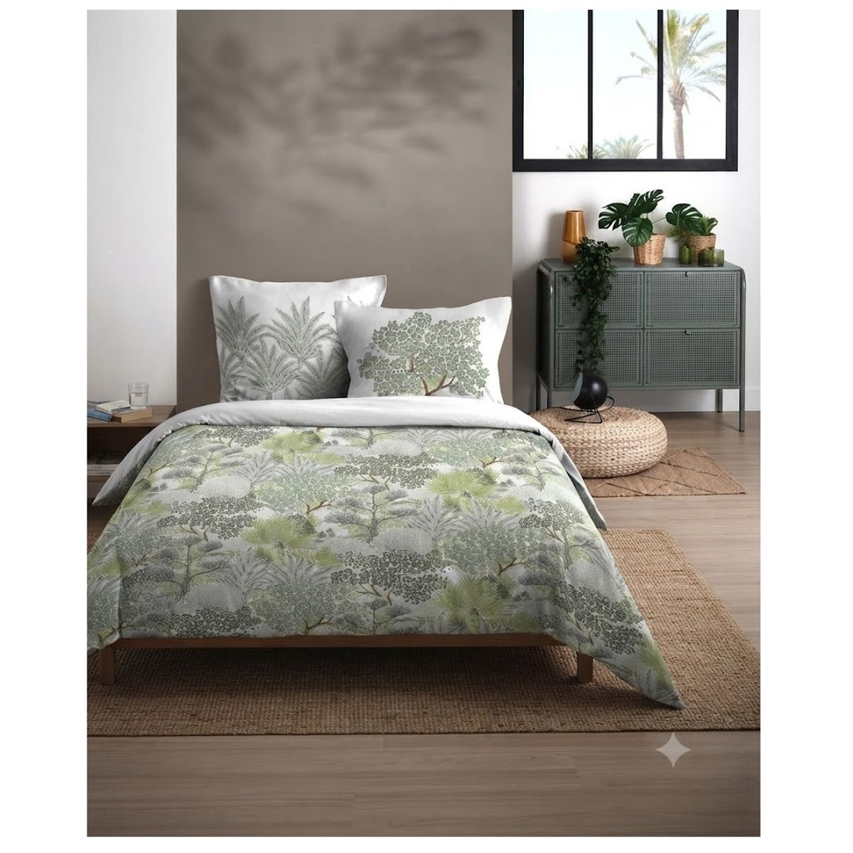 Parure de lit Douceur foret vert, EDEN