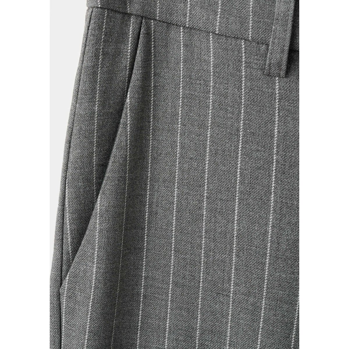 Pantalon de costume à rayures gris, MANGO TEEN