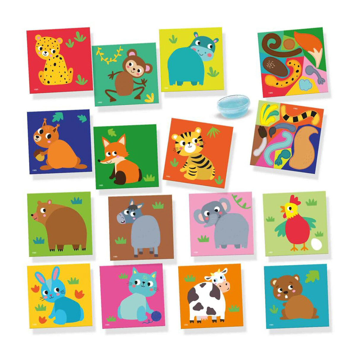 Brinquedo "Colagem de caudas de animais", SES multicolor, SES