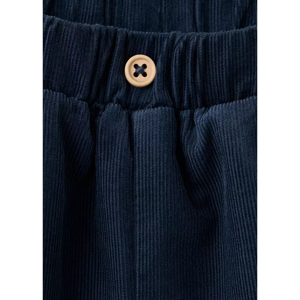 Pantalon velours côtelé à coutures bleu marine, MANGO BABY