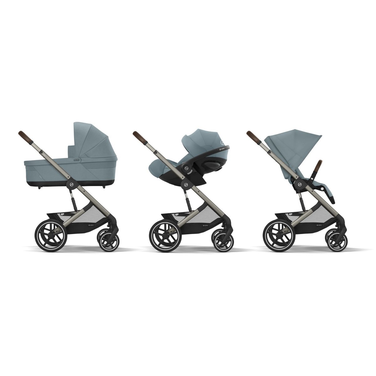 Poussette BALIOS S LUX TPE - châssis Taupe stormy blue | light blue, CYBEX