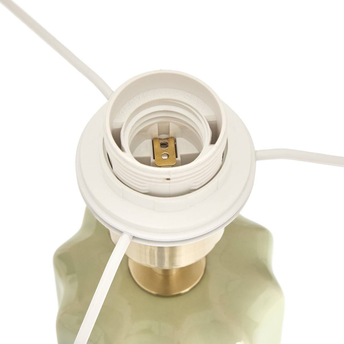 Lampe cylindrique en acier VINNY vert, ATMOSPHERA