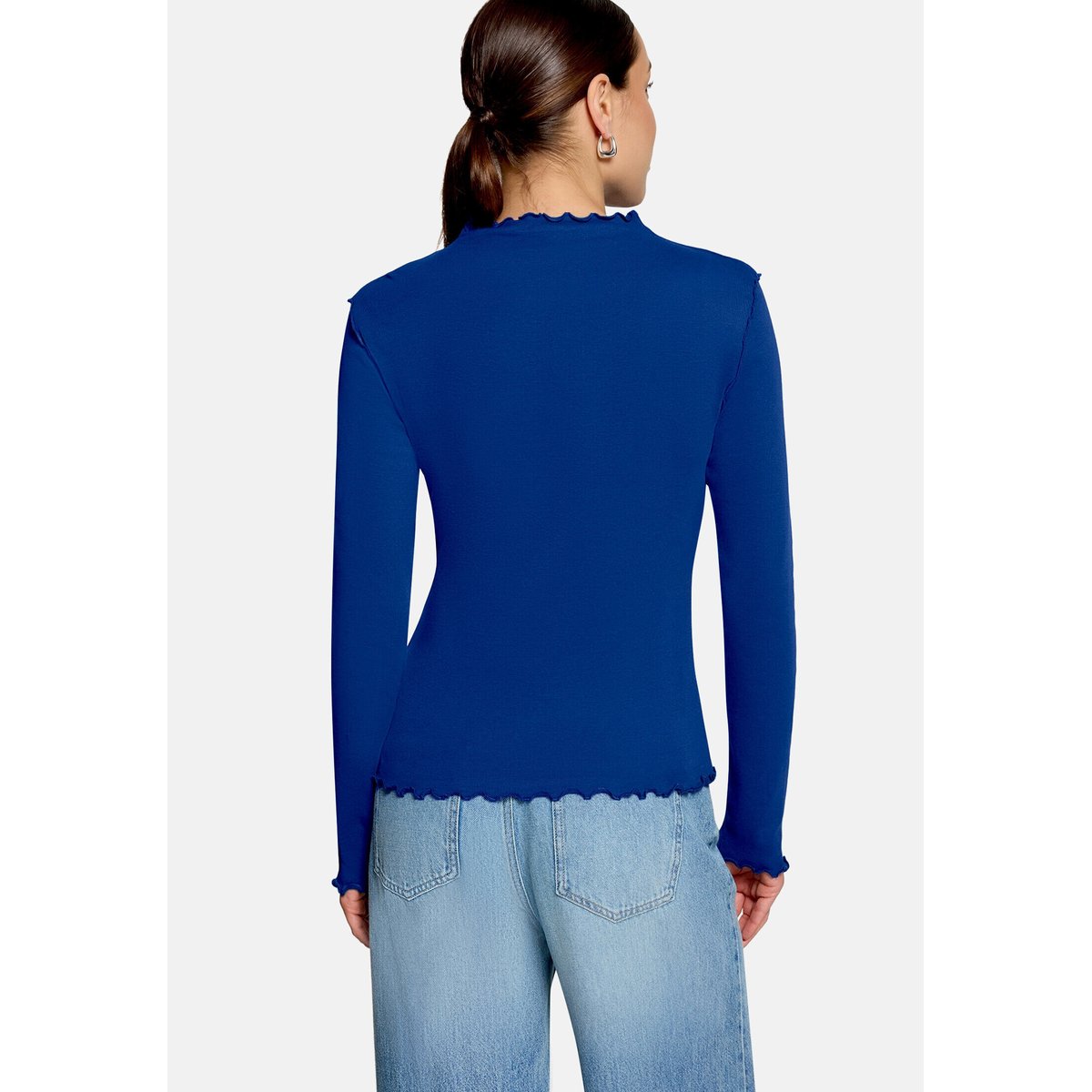 T-shirt à manches longues unicolore sodalite blue, ZERO