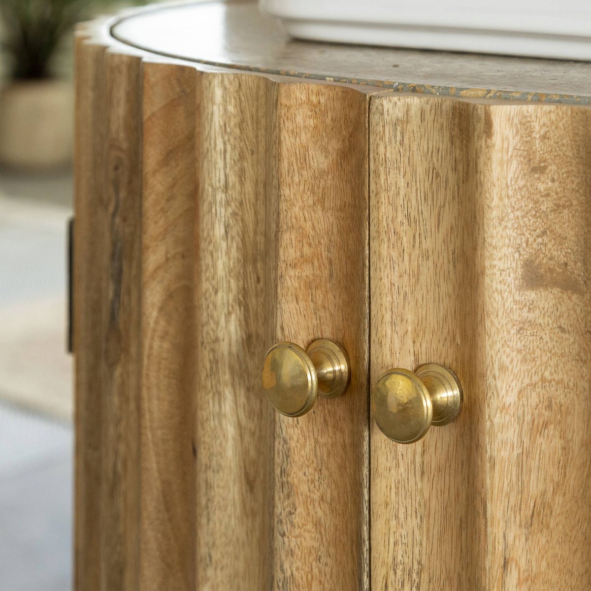 Meuble sous vasque en bois de manguier BAO bois clair, MADE IN MEUBLES