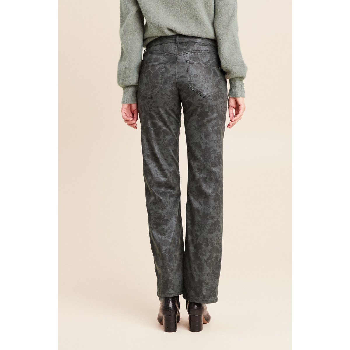 Pantalon taille basculée vert, BREAL