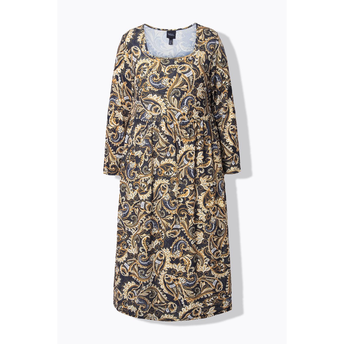 Robe maxi motif cachemire noir, ULLA POPKEN