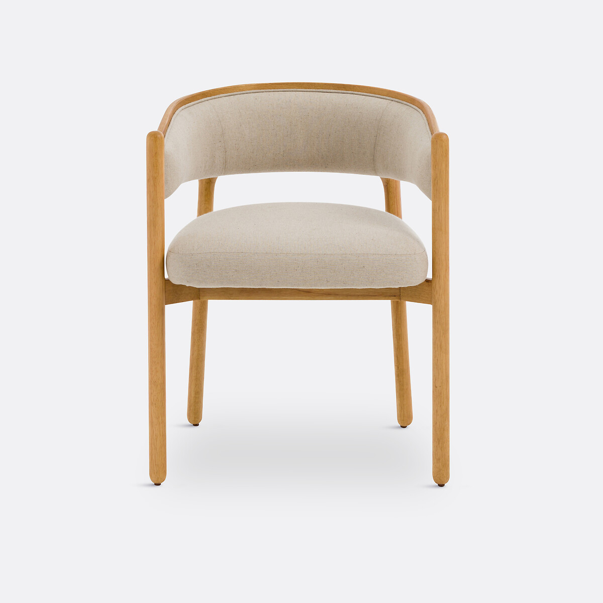 Poltrona da tavolo hevea e cotone/lino, Natesse lino naturale, LA REDOUTE INTERIEURS