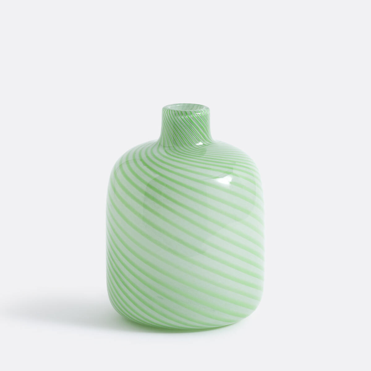 Vase en verre à rayures, H22,5 cm, Olios vert, LA REDOUTE INTERIEURS