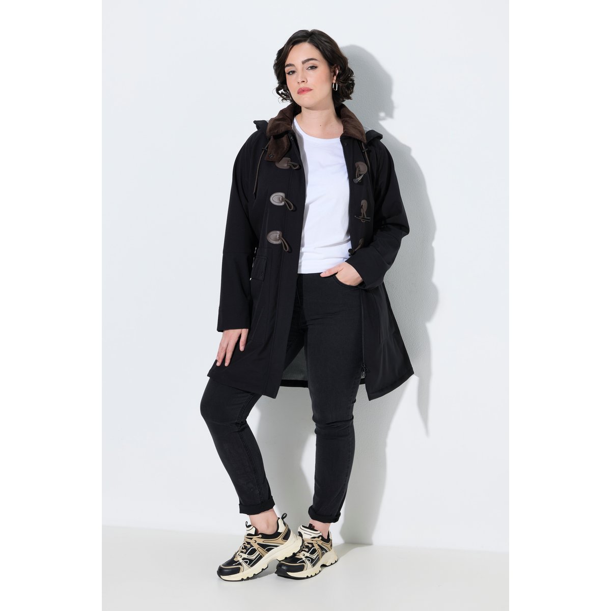 Duffel-coat HYPRAR noir, ULLA POPKEN