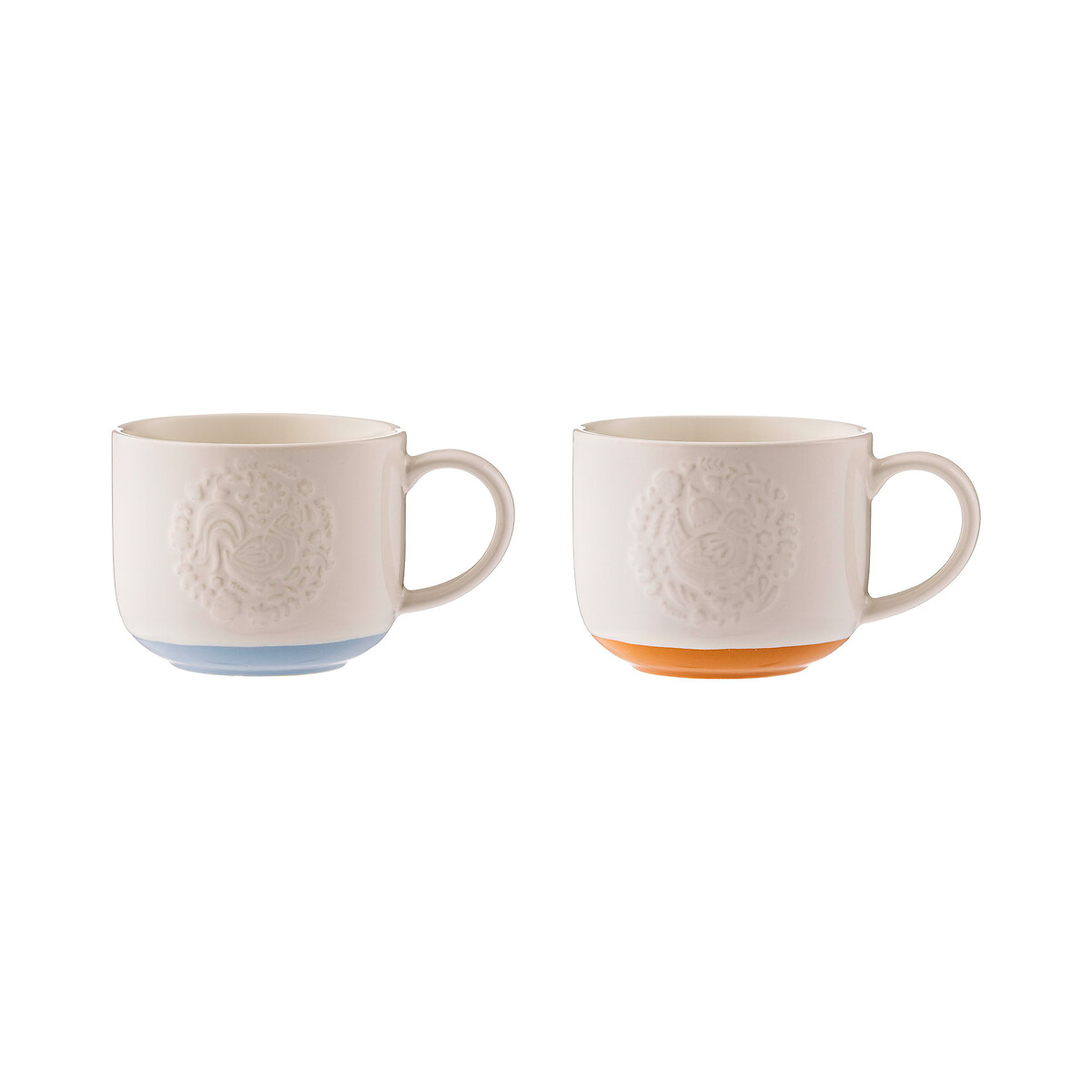 Set of 2 Folk Farmyard Mugs multi-coloured, MASON CASH