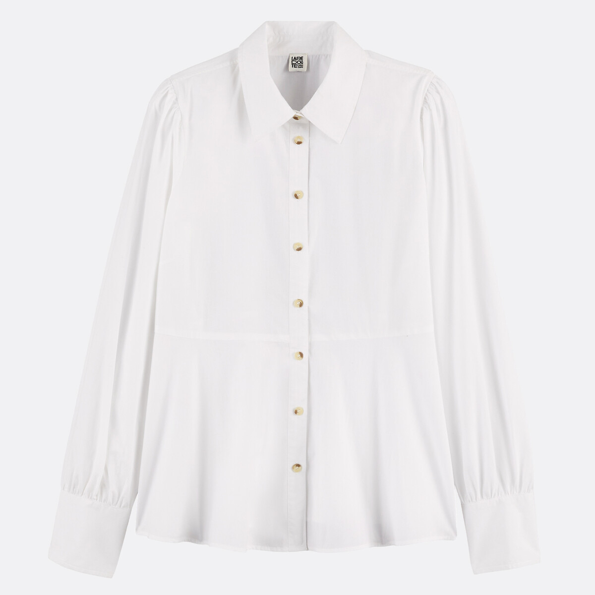 Chemise évasée, manches longues blanc, LA REDOUTE COLLECTIONS