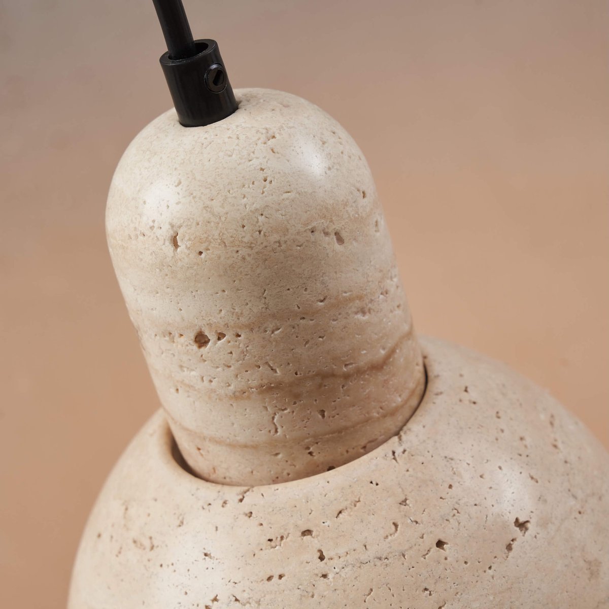 Suspension pierre naturelle travertin - LIOREN beige, KOSILUM