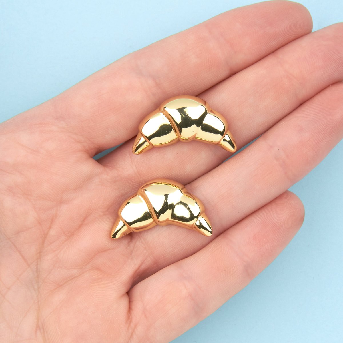 Boucles d'oreilles CROISSANT doré, COUCOU SUZETTE