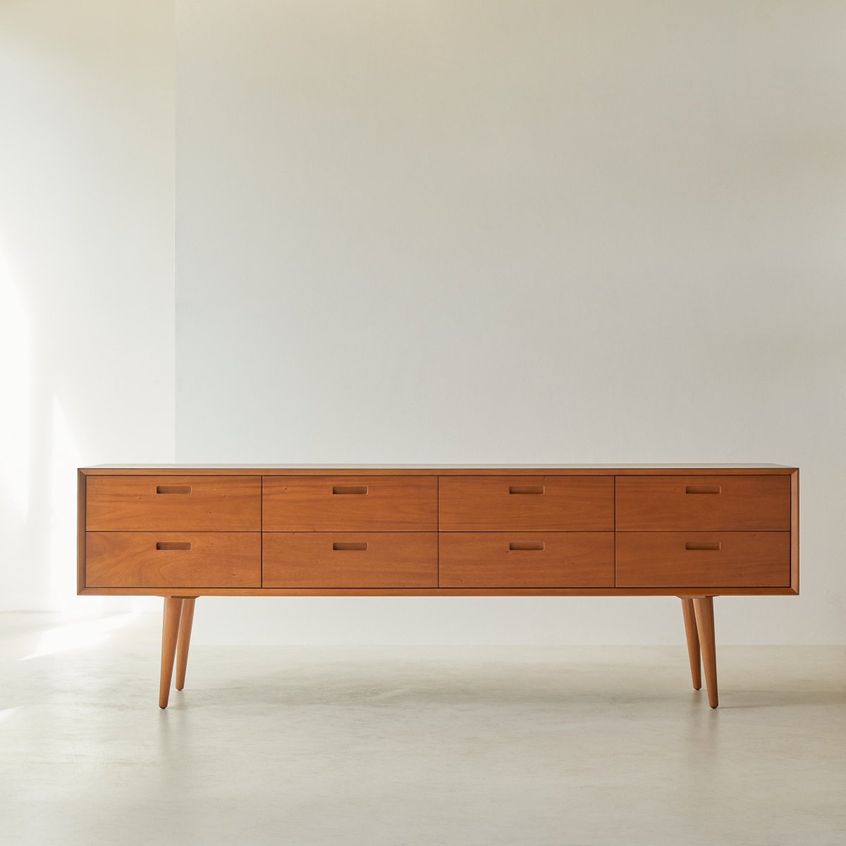 Commode en Acajou massif, MAGDA 50'S naturel, TIKAMOON