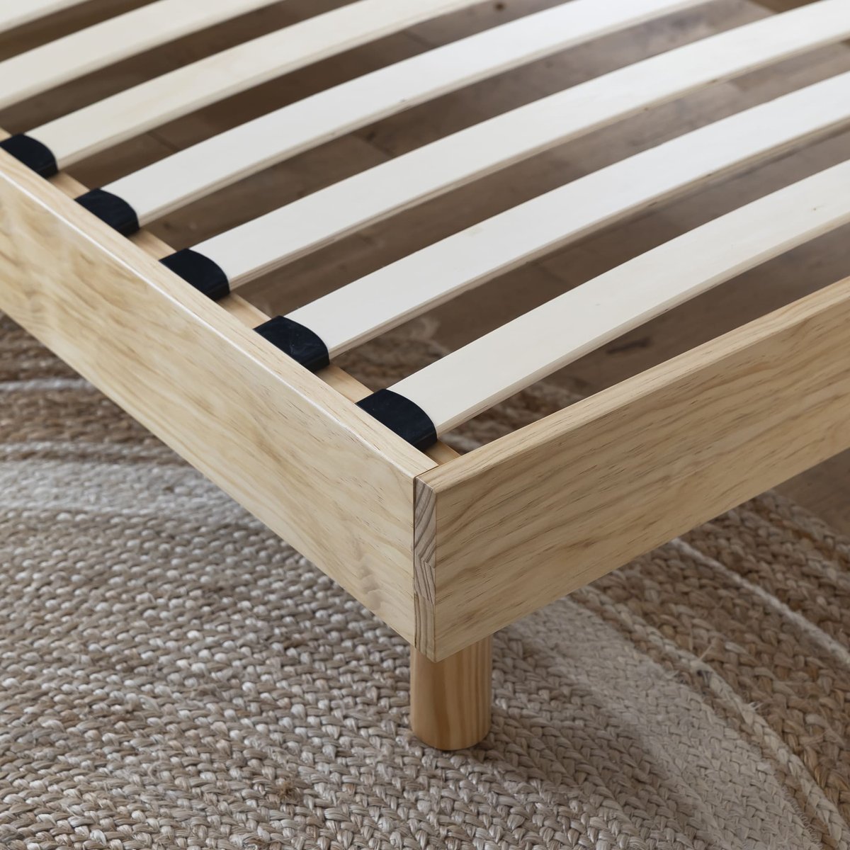 Sommier kit en bois massif bois clair, TERRE DE NUIT