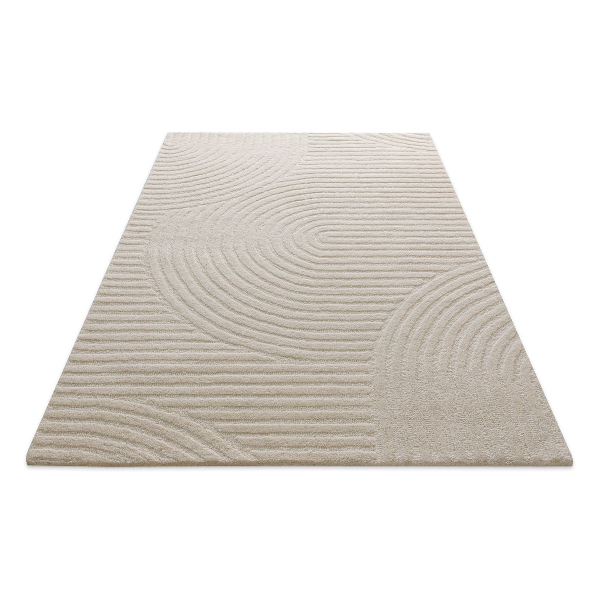 WECONhome Malibu, tufté main, laine vierge, tapis en laine, certifié OEKO-TEX® (40 x 60 cm, beige crème) ,  MALIBU ONE beige crème, ESPRIT