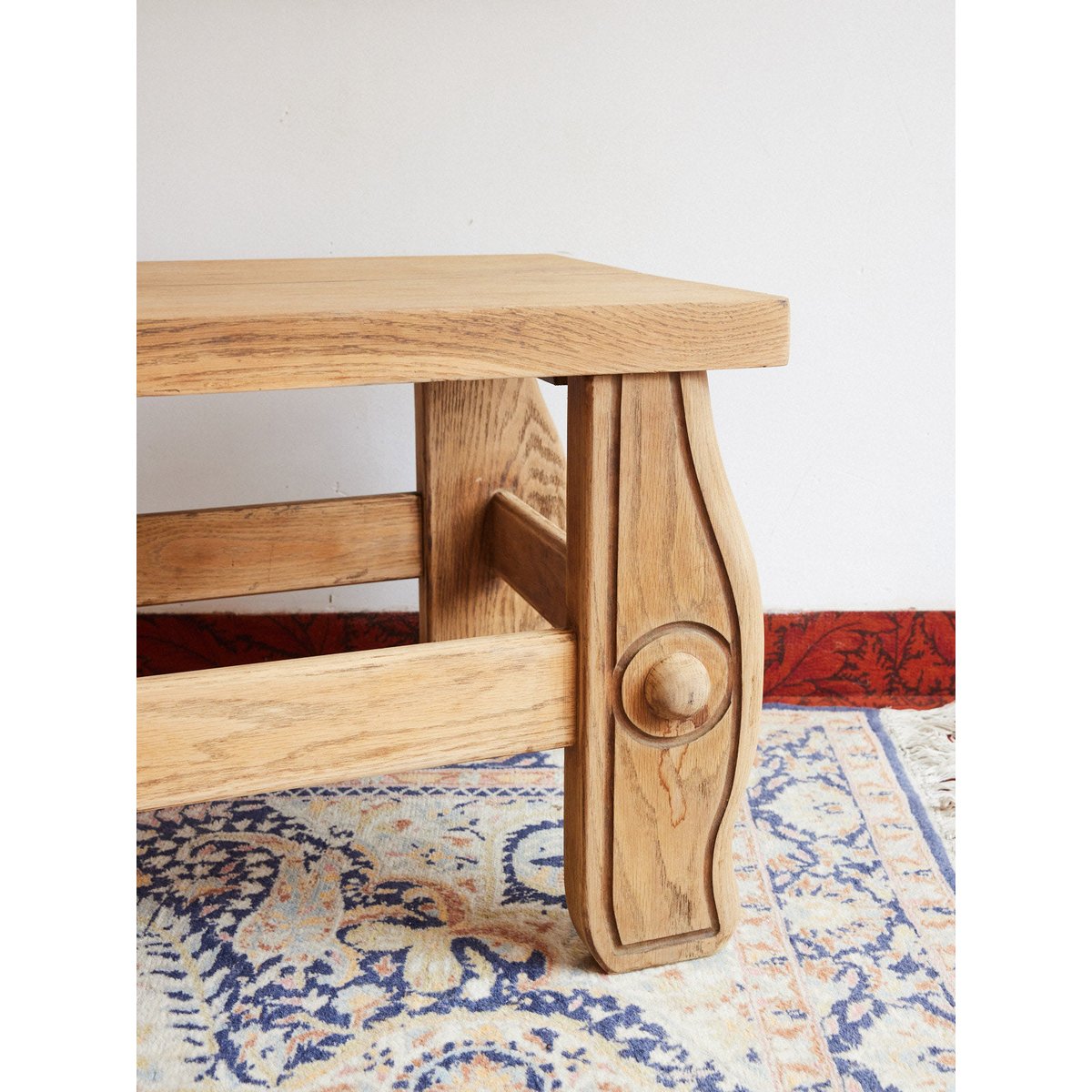 Table basse en bois massif Léonie N°1596 - Bon état bois clair, DEBONGOUT
