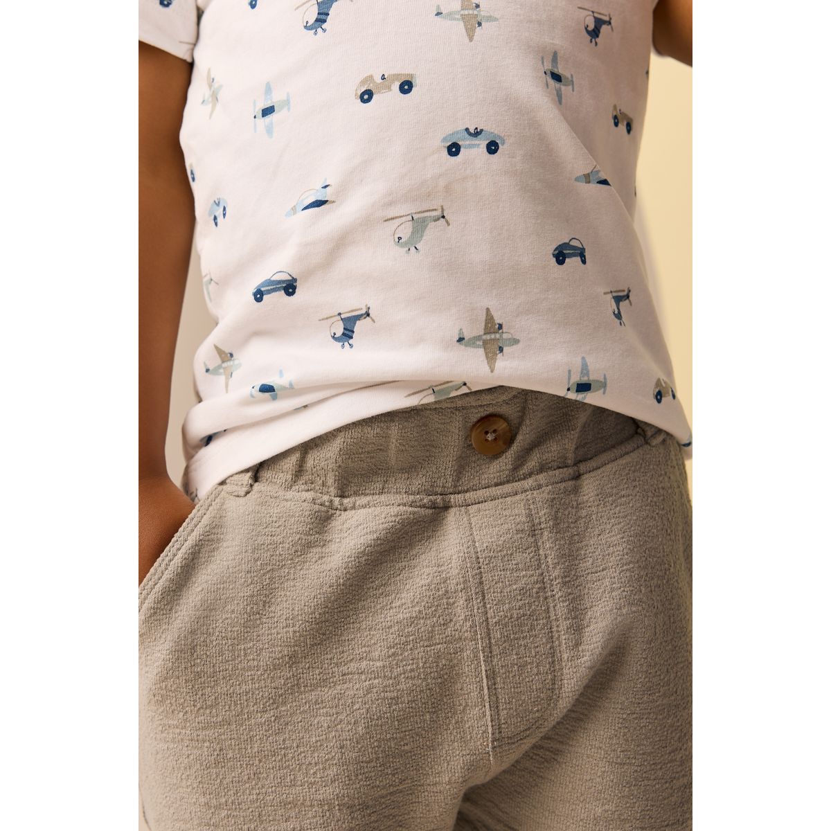 T-shirt et short imprimé transport blanc, NEXT