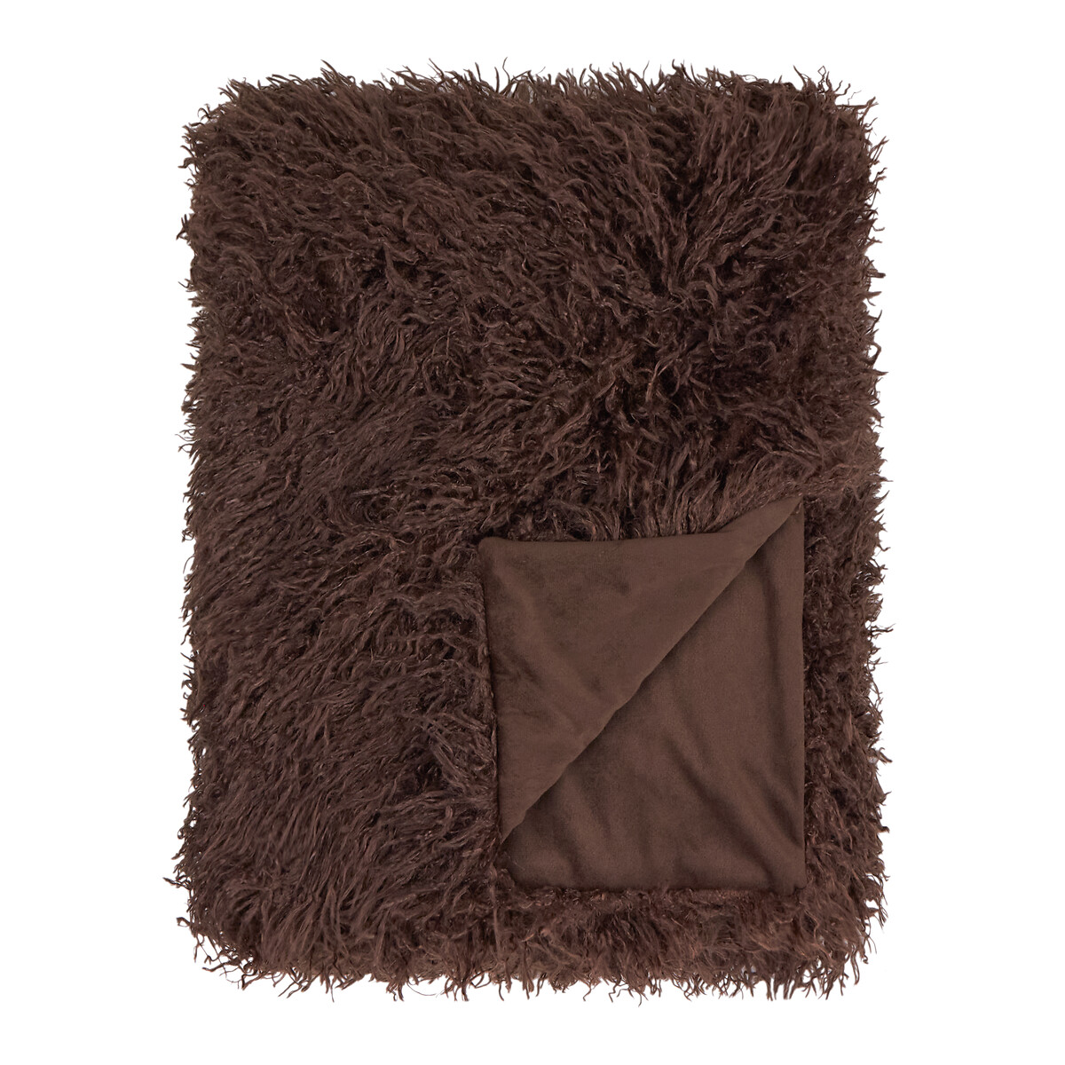 Rowan Faux Fur Throw chocolate, FURN.