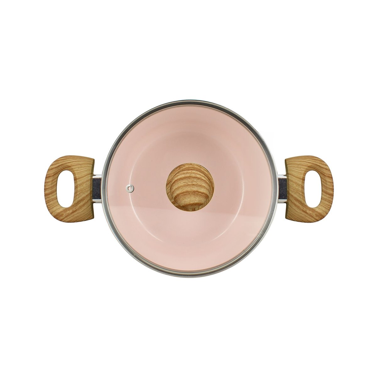 Faitout en aluminium 20cm, COLORAMA rose, MENASTYL