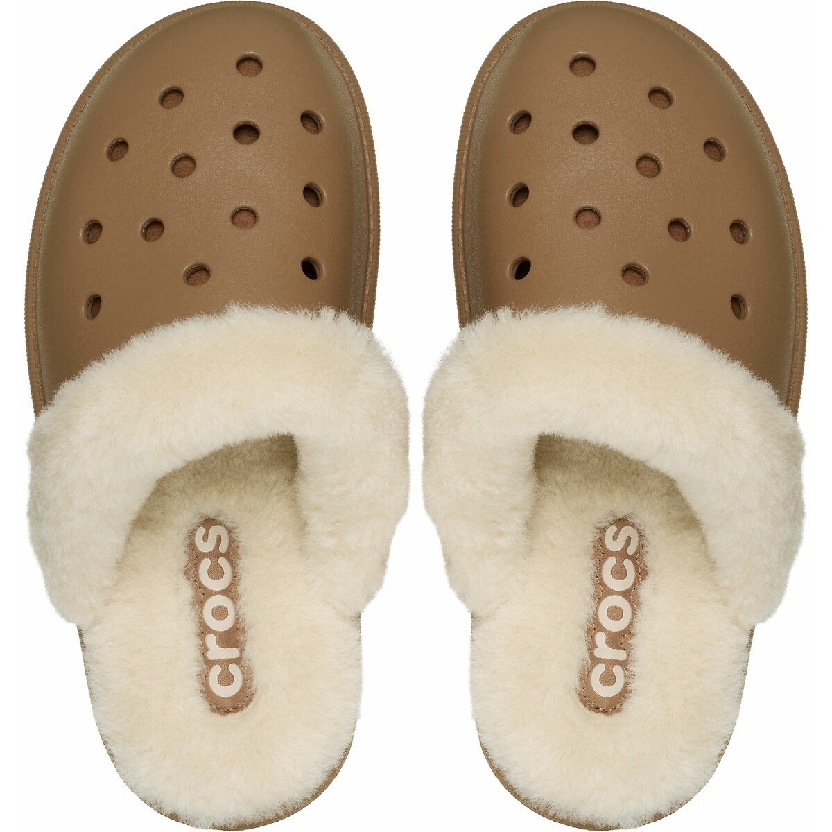 Pantoffels Classic Fuzz licht kastanje, CROCS