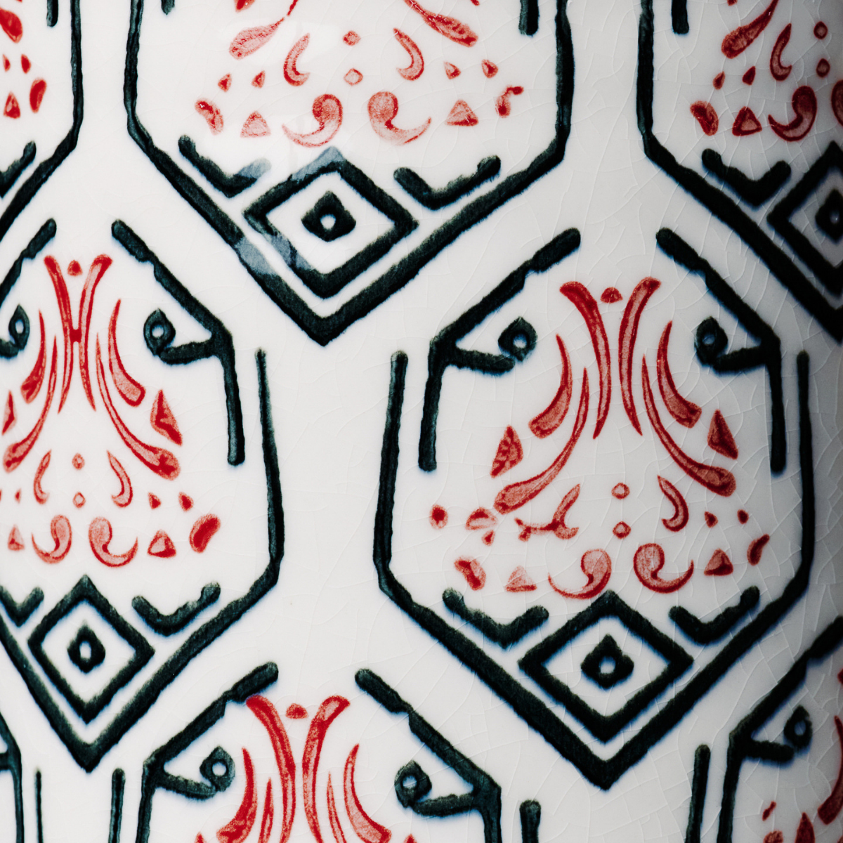 Vase décoratif en céramique H35 blanc, SIA DECO