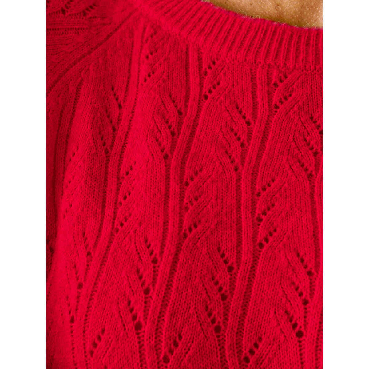Pull manches au coude 5% laine rouge, DAXON